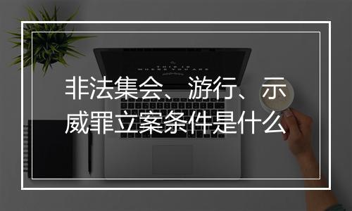 非法集会、游行、示威罪立案条件是什么