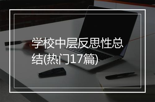 学校中层反思性总结(热门17篇)
