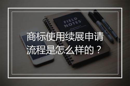 商标使用续展申请流程是怎么样的?
