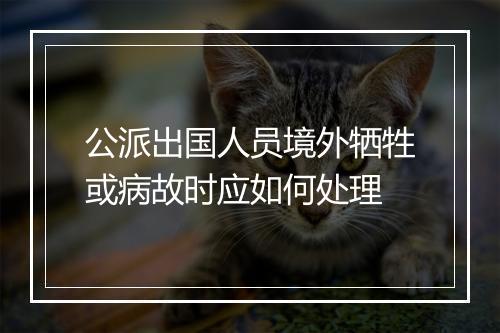 公派出国人员境外牺牲或病故时应如何处理