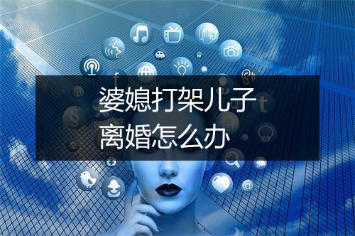 婆媳打架儿子离婚怎么办