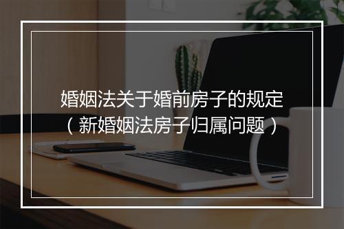婚姻法关于婚前房子的规定(新婚姻法房子归属问题)