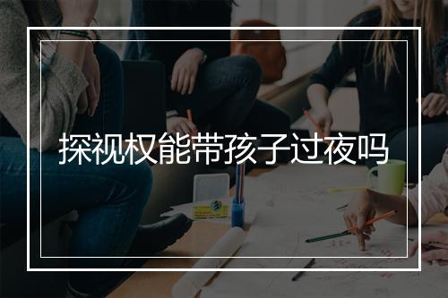 探视权能带孩子过夜吗