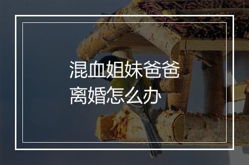 混血姐妹爸爸离婚怎么办