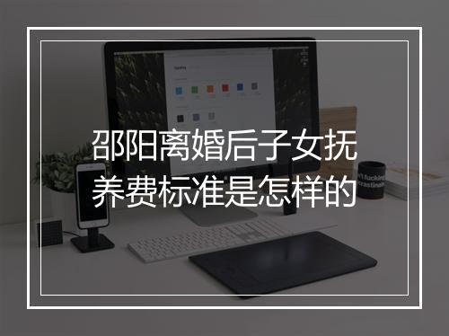 邵阳离婚后子女抚养费标准是怎样的