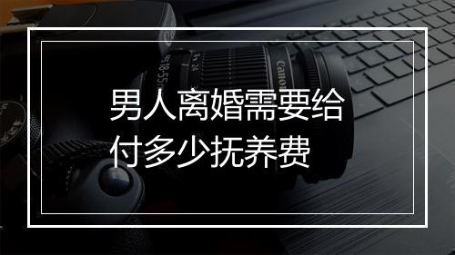 男人离婚需要给付多少抚养费