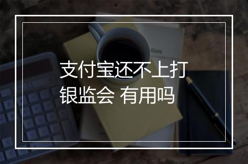 支付宝还不上打银监会 有用吗