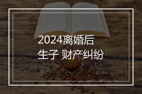 2024离婚后生子 财产纠纷