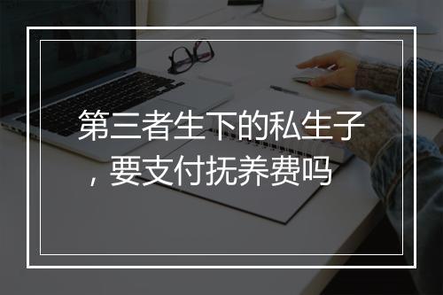 第三者生下的私生子,要支付抚养费吗