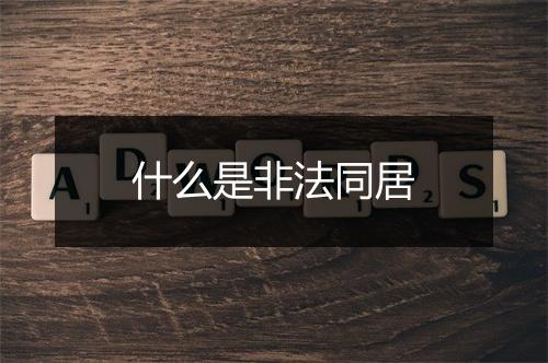 什么是非法同居