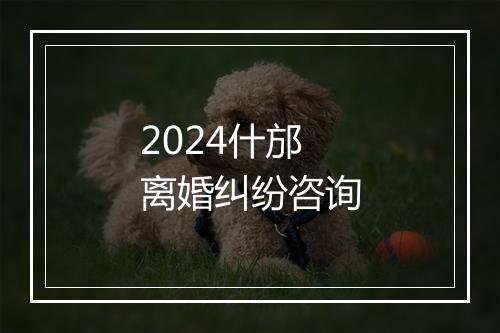 2024什邡离婚纠纷咨询