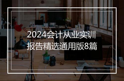 2024会计从业实训报告精选通用版8篇
