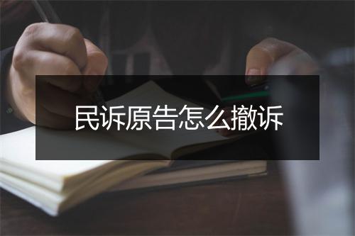 民诉原告怎么撤诉