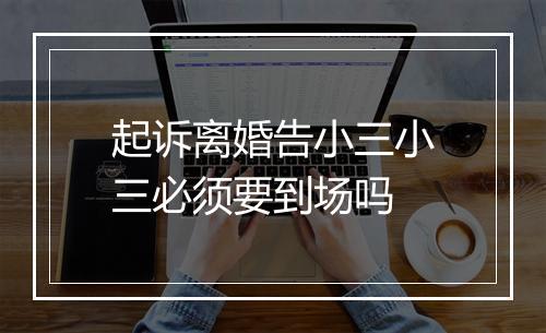 起诉离婚告小三小三必须要到场吗