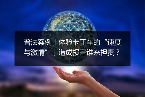 普法案例丨体验卡丁车的“速度与激情”,造成损害谁来担责?