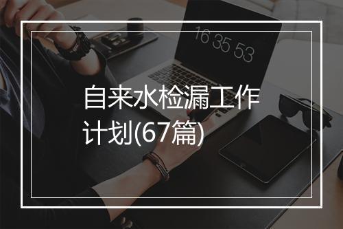 自来水检漏工作计划(67篇)