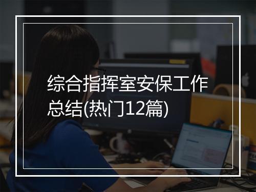 综合指挥室安保工作总结(热门12篇)