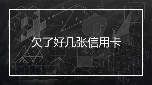 欠了好几张信用卡