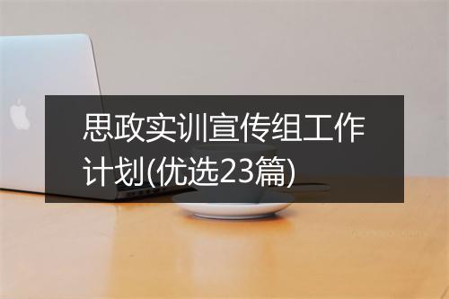 思政实训宣传组工作计划(优选23篇)