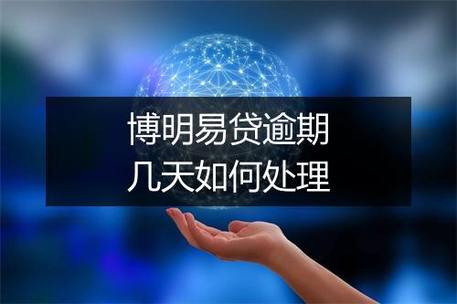 博明易贷逾期几天如何处理