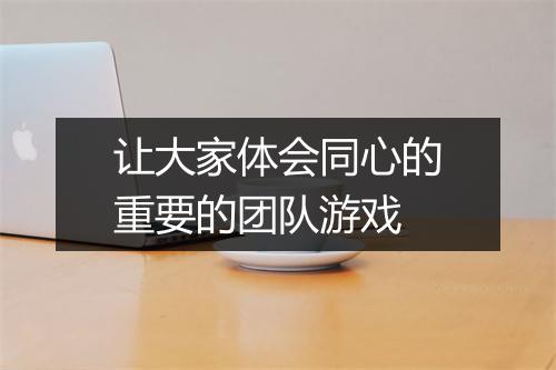 让大家体会同心的重要的团队游戏