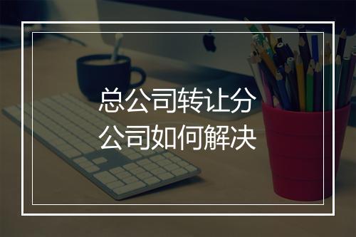 总公司转让分公司如何解决