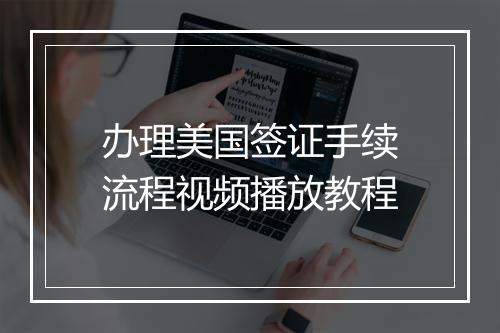 办理美国签证手续流程视频播放教程