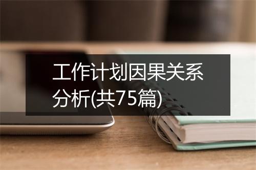 工作计划因果关系分析(共75篇)