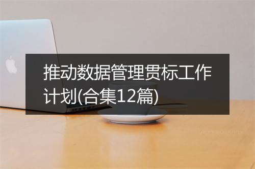 推动数据管理贯标工作计划(合集12篇)