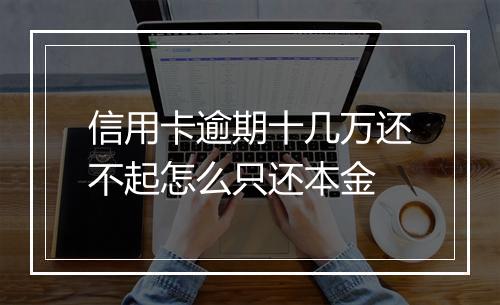 信用卡逾期十几万还不起怎么只还本金