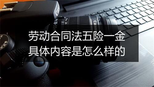 劳动合同法五险一金具体内容是怎么样的