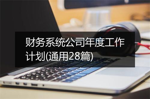 财务系统公司年度工作计划(通用28篇)