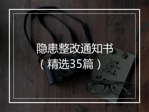 隐患整改通知书(精选35篇)