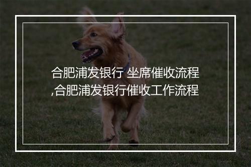 合肥浦发银行 坐席催收流程,合肥浦发银行催收工作流程
