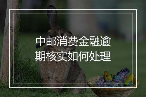 中邮消费金融逾期核实如何处理