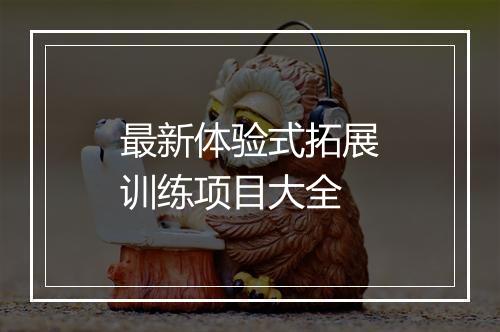 最新体验式拓展训练项目大全