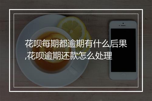 花呗每期都逾期有什么后果,花呗逾期还款怎么处理