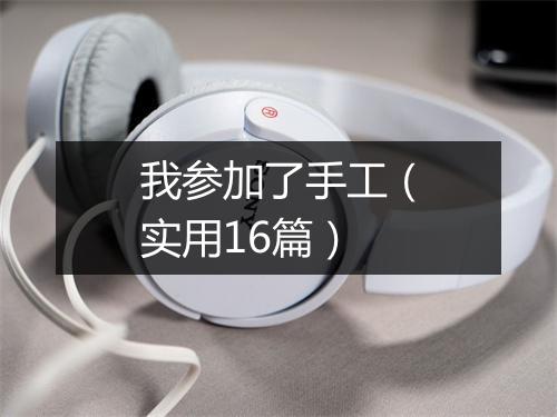 我参加了手工(实用16篇)