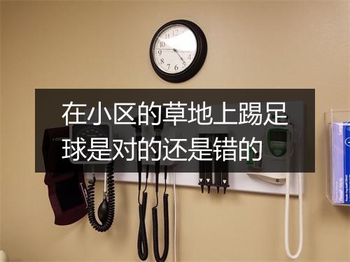 在小区的草地上踢足球是对的还是错的