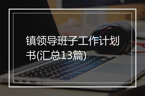 镇领导班子工作计划书(汇总13篇)