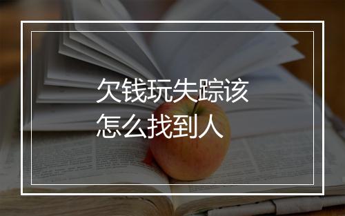 欠钱玩失踪该怎么找到人