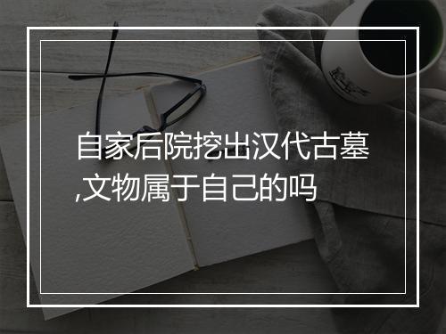 自家后院挖出汉代古墓,文物属于自己的吗