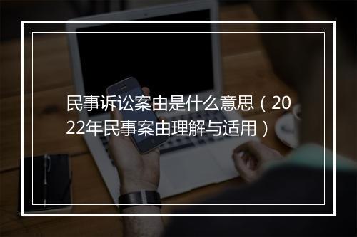 民事诉讼案由是什么意思(2022年民事案由理解与适用)