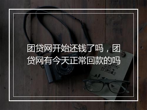 团贷网开始还钱了吗,团贷网有今天正常回款的吗