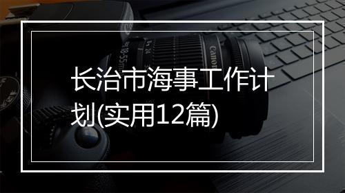 长治市海事工作计划(实用12篇)
