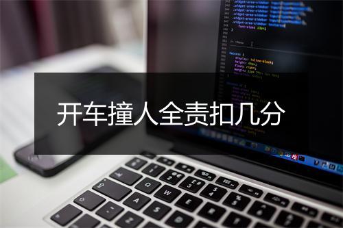 开车撞人全责扣几分