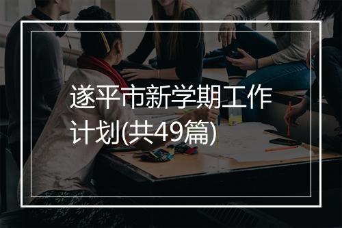 遂平市新学期工作计划(共49篇)