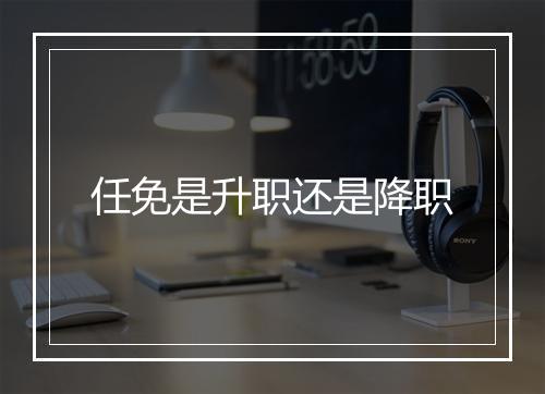 任免是升职还是降职