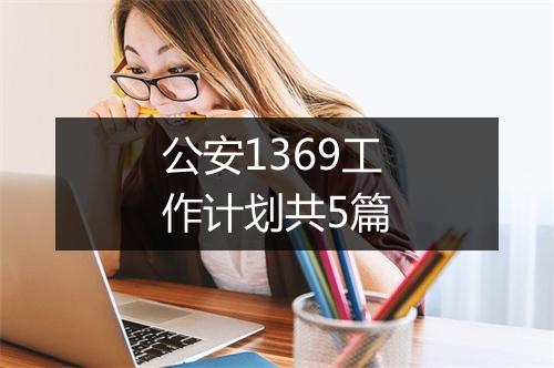 公安1369工作计划共5篇