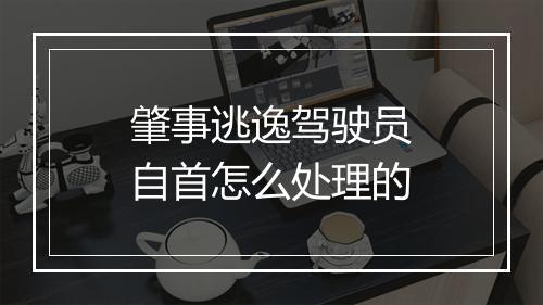 肇事逃逸驾驶员自首怎么处理的